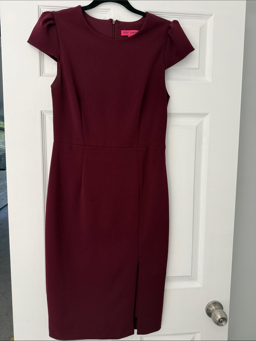 Betsey Johnson Burgundy Midi Sheath Dress